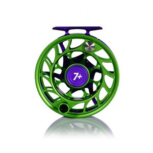 Hatch Outdoors Limited Edition Iconic Fly Reel The Jokester 7 Plus in Purple and Green